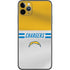 NFL Los Angeles Chargers White Striped iPhone 11 Pro Max Skin