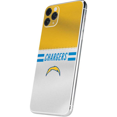 NFL Los Angeles Chargers White Striped iPhone 11 Pro Max Skin