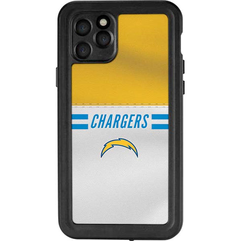 NFL Los Angeles Chargers White Striped iPhone 11 Pro Waterproof Case