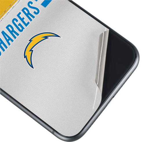 NFL Los Angeles Chargers White Striped iPhone 11 Skin