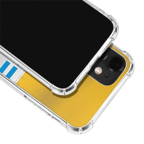 NFL Los Angeles Chargers White Striped iPhone 12 Clear Case