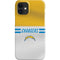 NFL Los Angeles Chargers White Striped iPhone 12 Mini Lite Case