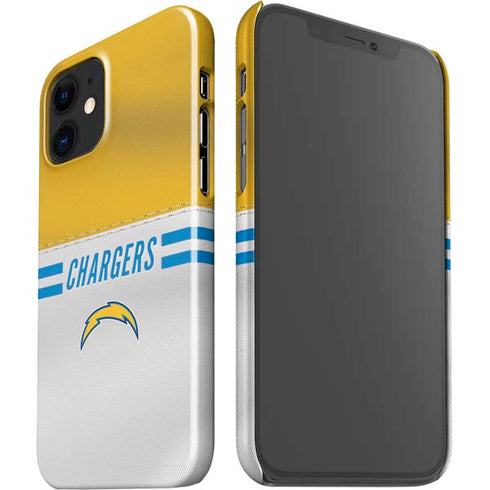 NFL Los Angeles Chargers White Striped iPhone 12 Mini Lite Case