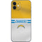 NFL Los Angeles Chargers White Striped iPhone 12 Mini Skin