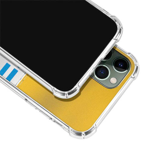 NFL Los Angeles Chargers White Striped iPhone 12 Pro Max Clear Case