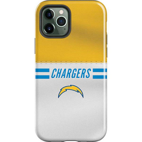 NFL Los Angeles Chargers White Striped iPhone 12 Pro Max Impact Case