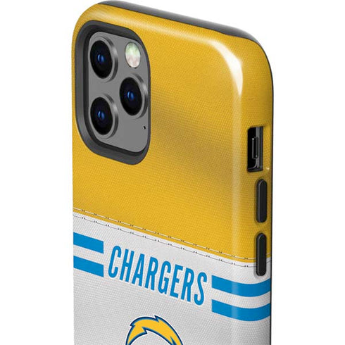 NFL Los Angeles Chargers White Striped iPhone 12 Pro Max Impact Case