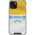 NFL Los Angeles Chargers White Striped iPhone 13 Mini Clear Case