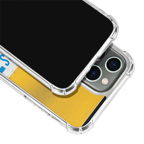 NFL Los Angeles Chargers White Striped iPhone 13 Pro Clear Case