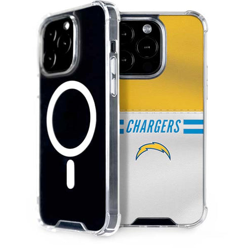 NFL Los Angeles Chargers White Striped iPhone 13 Pro MagSafe Case