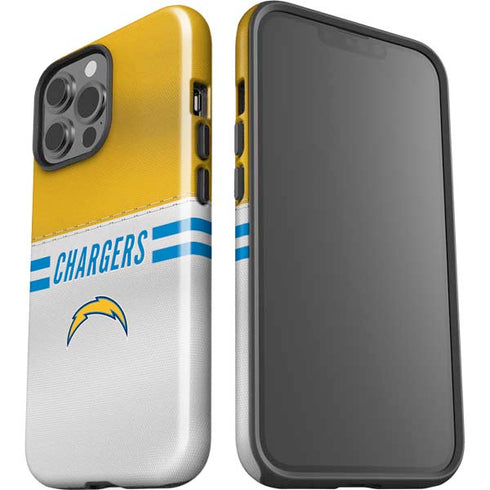 NFL Los Angeles Chargers White Striped iPhone 13 Pro Max Impact Case