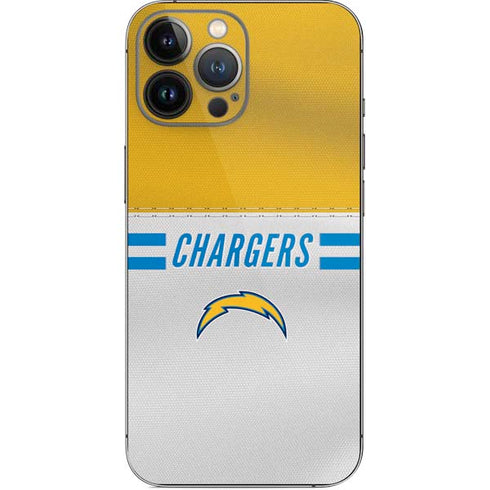 NFL Los Angeles Chargers White Striped iPhone 13 Pro Max Skin