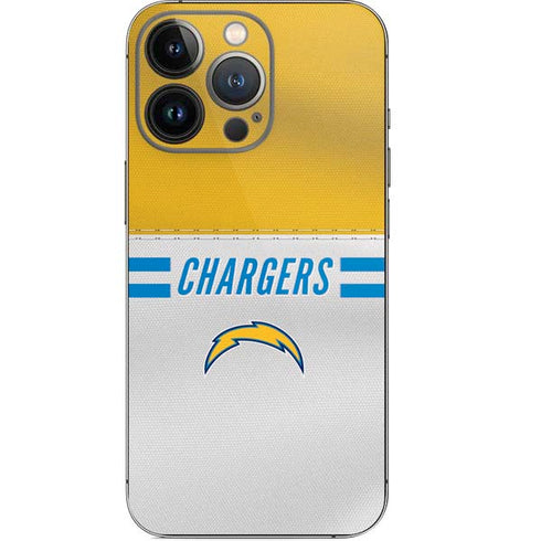 NFL Los Angeles Chargers White Striped iPhone 13 Pro Skin