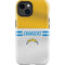 NFL Los Angeles Chargers White Striped iPhone 14 Plus Impact Case