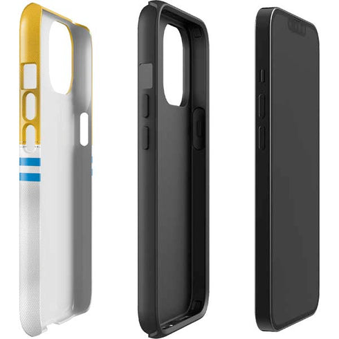 NFL Los Angeles Chargers White Striped iPhone 14 Plus Impact Case