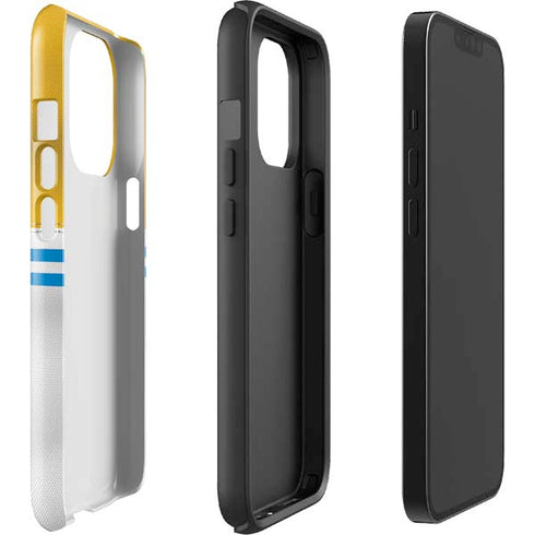 NFL Los Angeles Chargers White Striped iPhone 15 Pro Impact Case