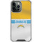 NFL Los Angeles Chargers White Striped iPhone 14 Pro Max Clear Case