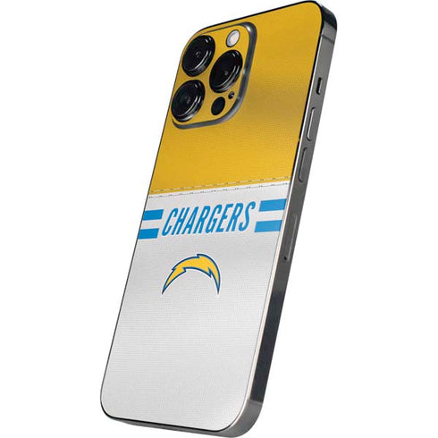 NFL Los Angeles Chargers White Striped iPhone 15 Pro Skin