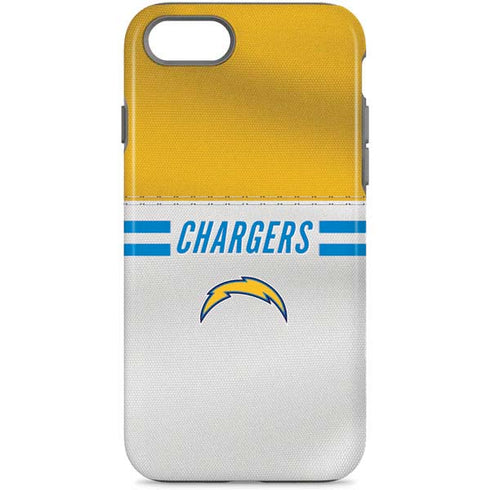 NFL Los Angeles Chargers White Striped iPhone 7 Pro Case