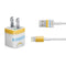 NFL Los Angeles Chargers White Striped iPhone Charger (5W USB) Skin