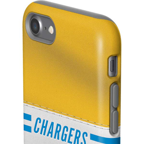 NFL Los Angeles Chargers White Striped iPhone SE (2nd & 3rd Gen) Pro Case