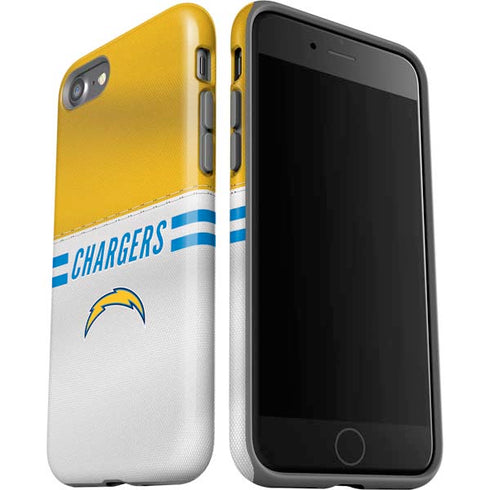 NFL Los Angeles Chargers White Striped iPhone SE (2nd & 3rd Gen) Pro Case