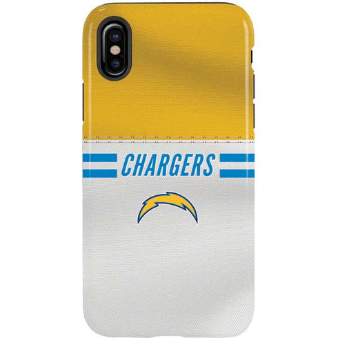 NFL Los Angeles Chargers White Striped iPhone X Pro Case