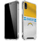 NFL Los Angeles Chargers White Striped iPhone XR Clear Case