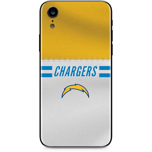 NFL Los Angeles Chargers White Striped iPhone XR Skin