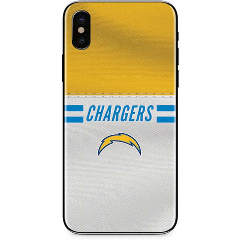 NFL Los Angeles Chargers White Striped iPhone XS Max Skin