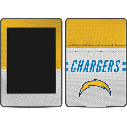 NFL Los Angeles Chargers White Striped Amazon Kindle Skin