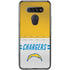 NFL Los Angeles Chargers White Striped LG K51/Q51 Clear Case