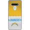 NFL Los Angeles Chargers White Striped LG Stylo 6 Clear Case