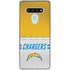 NFL Los Angeles Chargers White Striped LG Stylo 6 Clear Case