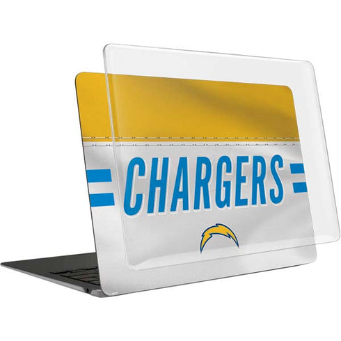 NFL Los Angeles Chargers White Striped MacBook Air 13in (2020) Case plus Skin