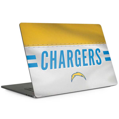 NFL Los Angeles Chargers White Striped Apple MacBook Pro 15-inch Skin