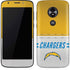 NFL Los Angeles Chargers White Striped Moto E5 Play Skin