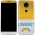 NFL Los Angeles Chargers White Striped Moto E5 Plus Skin