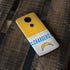 NFL Los Angeles Chargers White Striped Moto E5 Plus Skin