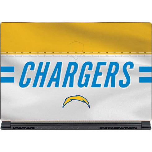 NFL Los Angeles Chargers White Striped MSI GS65 Stealth Laptop Skin