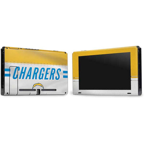 NFL Los Angeles Chargers White Striped Nintendo Switch Bundle Skin