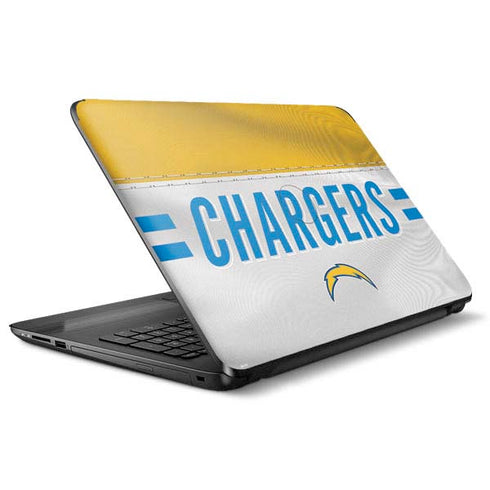 NFL Los Angeles Chargers White Striped HP Notebook Skin