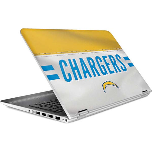 NFL Los Angeles Chargers White Striped HP Pavilion Skin