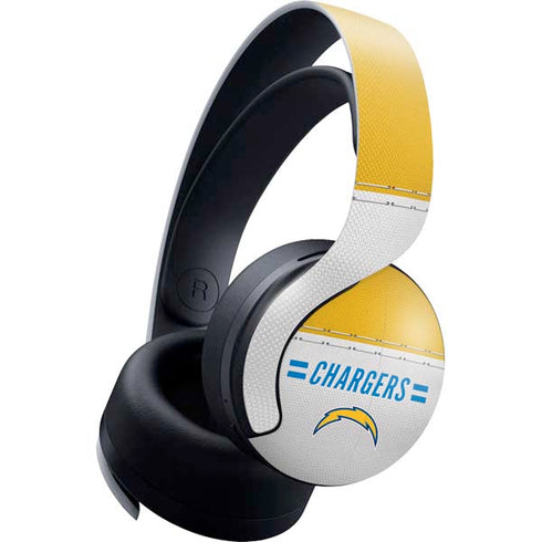 NFL Los Angeles Chargers White Striped PULSE 3D Wireless Headset for PS5 Skin