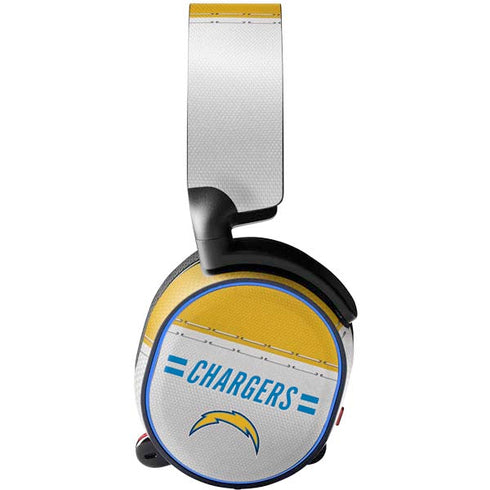NFL Los Angeles Chargers White Striped SteelSeries Arctis 3 Skin