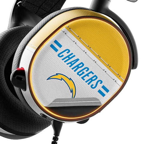 NFL Los Angeles Chargers White Striped SteelSeries Arctis 5 Skin