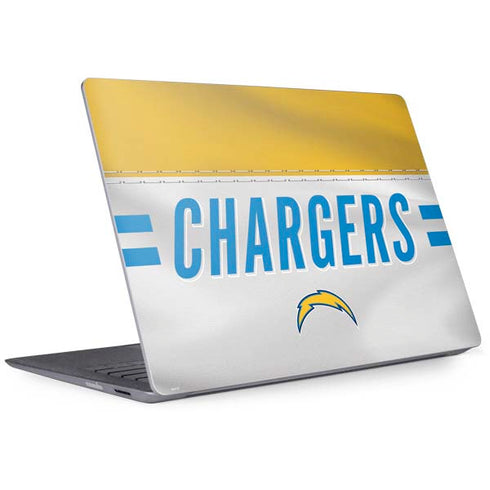 NFL Los Angeles Chargers White Striped Surface Laptop 2 Skin