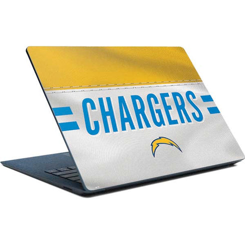 NFL Los Angeles Chargers White Striped Surface Laptop Skin
