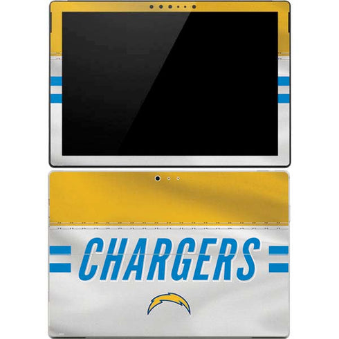 NFL Los Angeles Chargers White Striped Surface Pro 4 Skin