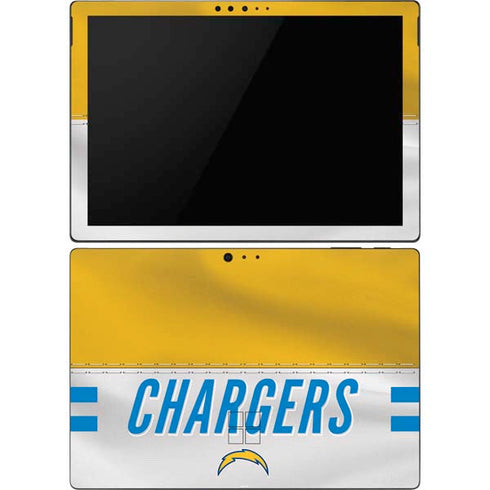 NFL Los Angeles Chargers White Striped Surface Pro 6 Skin